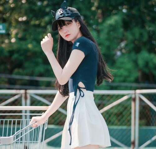 [DJAWA]  Jeong Jenny – Classic Athletic Girl in Navy Blue